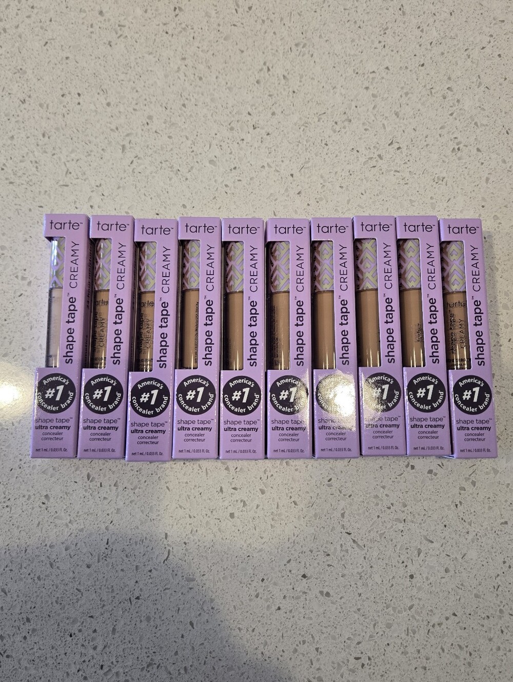 Tarte Shape Tape Ultra Creamy Concealer – Shade 42S Tan Sand – Lot of 10
